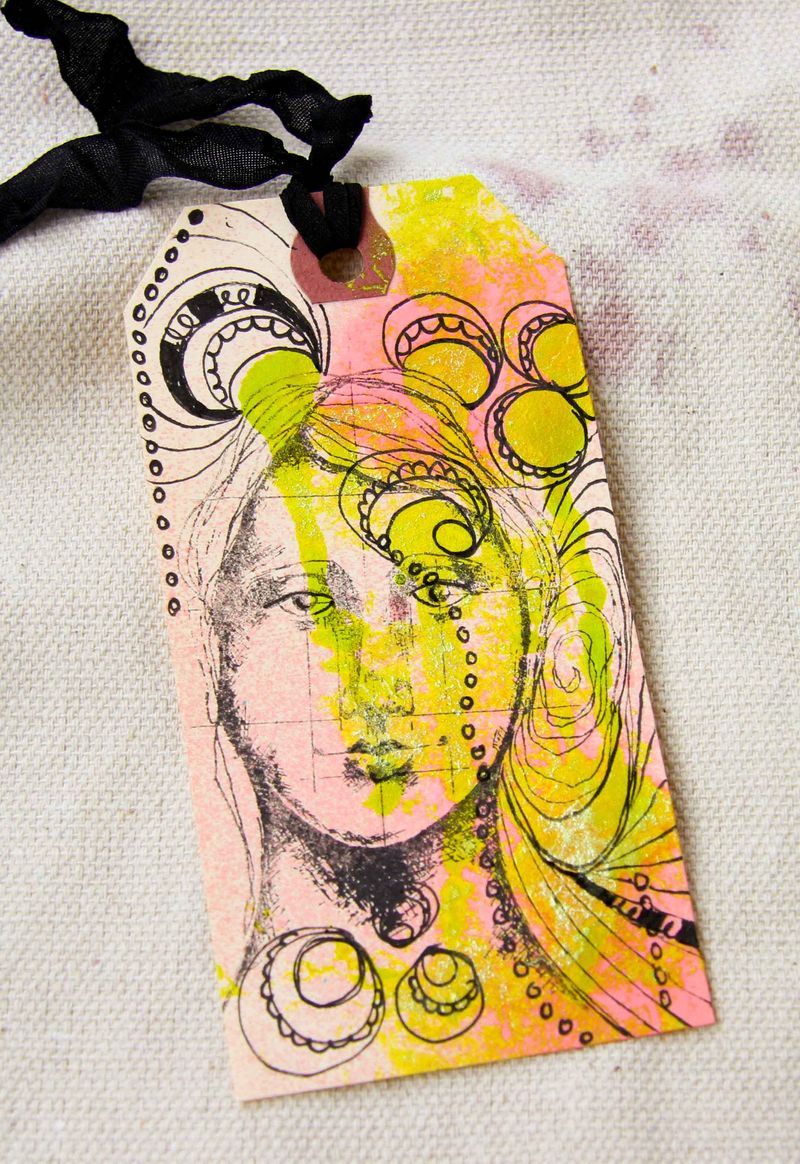 Doodled and painted stamped tags-014