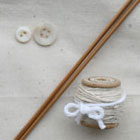 Knitted and Crocheted Bow Necklace with Hemp Yarn